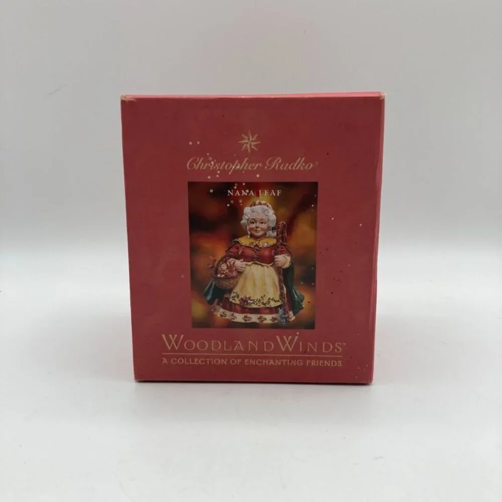 Vintage Christopher Radko Nana Leaf Woodland Winds Christmas Ornament Figurine